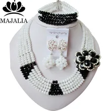 Мода г. Свадебные бусы в Африканском стиел Jewelry Set White Crystal Наборы свадебных ювелирных изделий jwn-000539