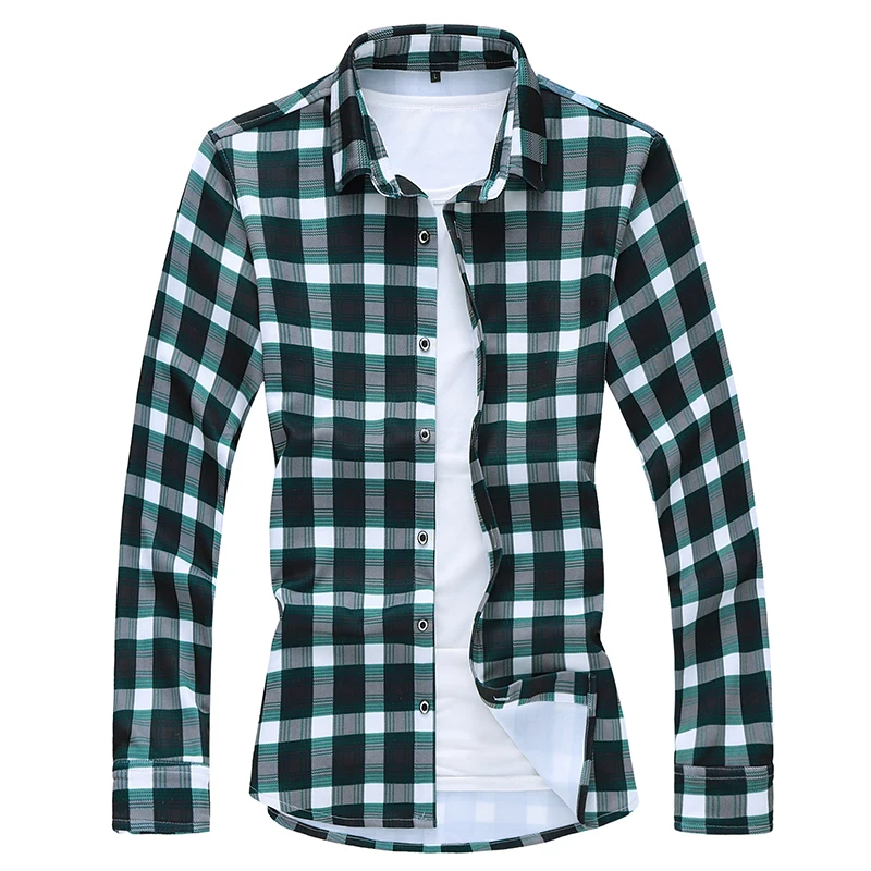 camisa cuadros grandes hombre