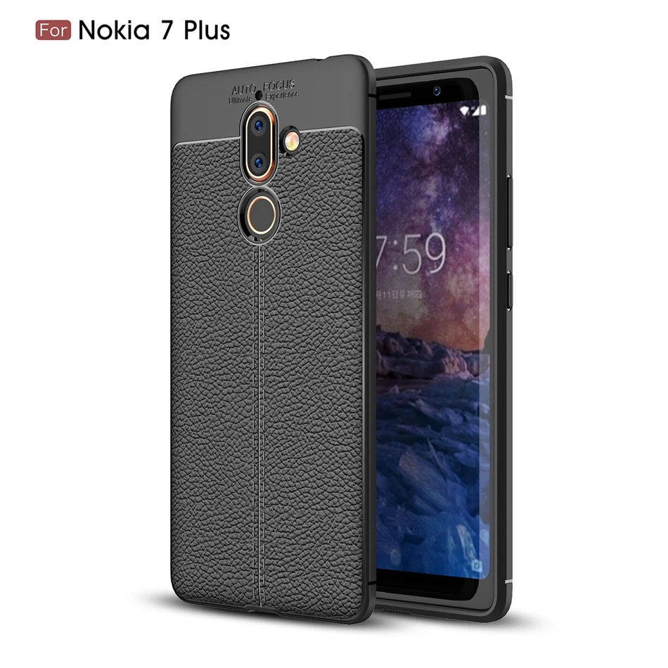 REAOOM Litchi Pattern PU Leathe Case for Nokia 7 Plus Phone Cover for Nokia 5 6 7 8 X6 Business Fitted Case for Nokia Case Coque (14)