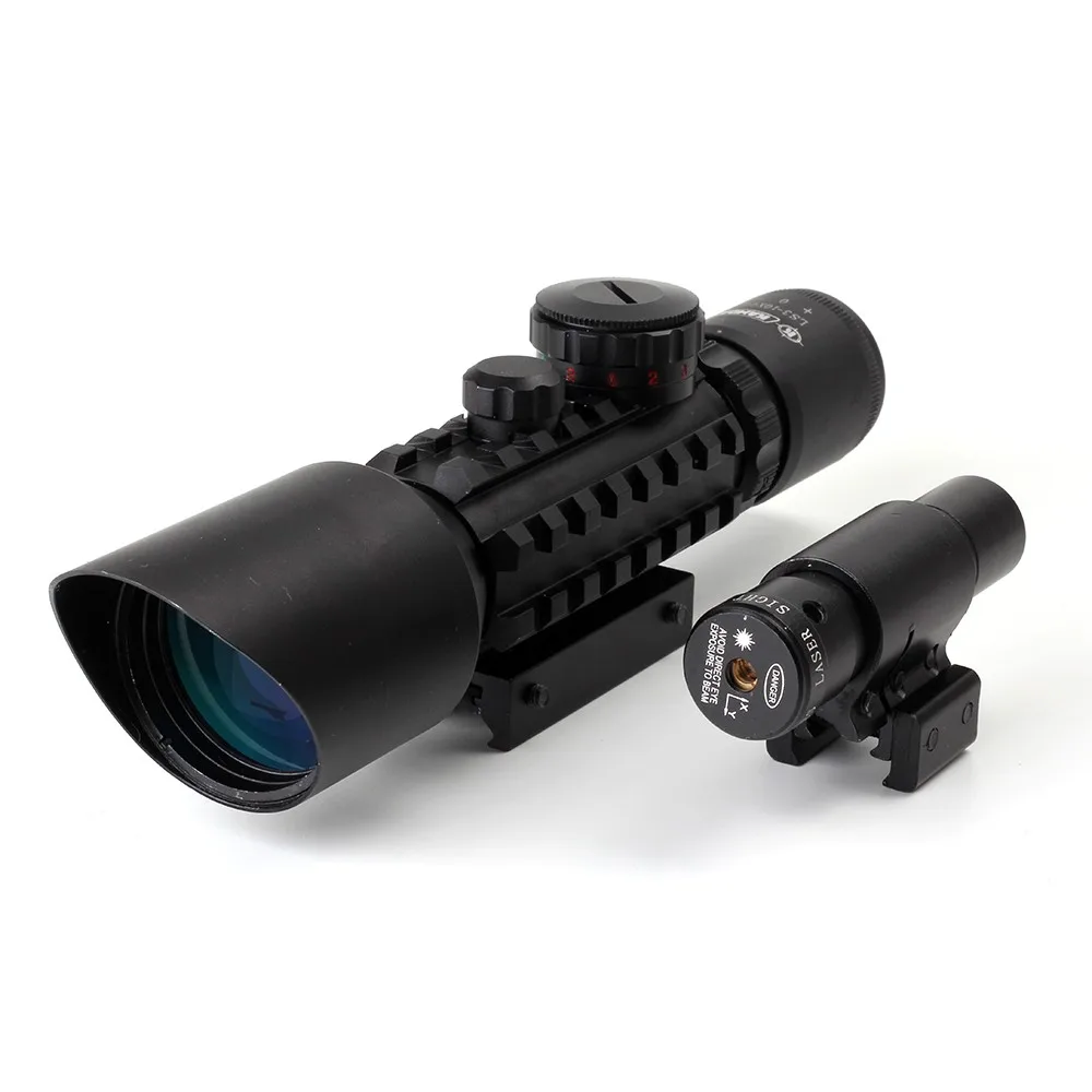 M9 3-10x42 тактический оптический прицел Красный точка зрения широкоугольный прицел сейсмическая и ночного видения прицел для охоты