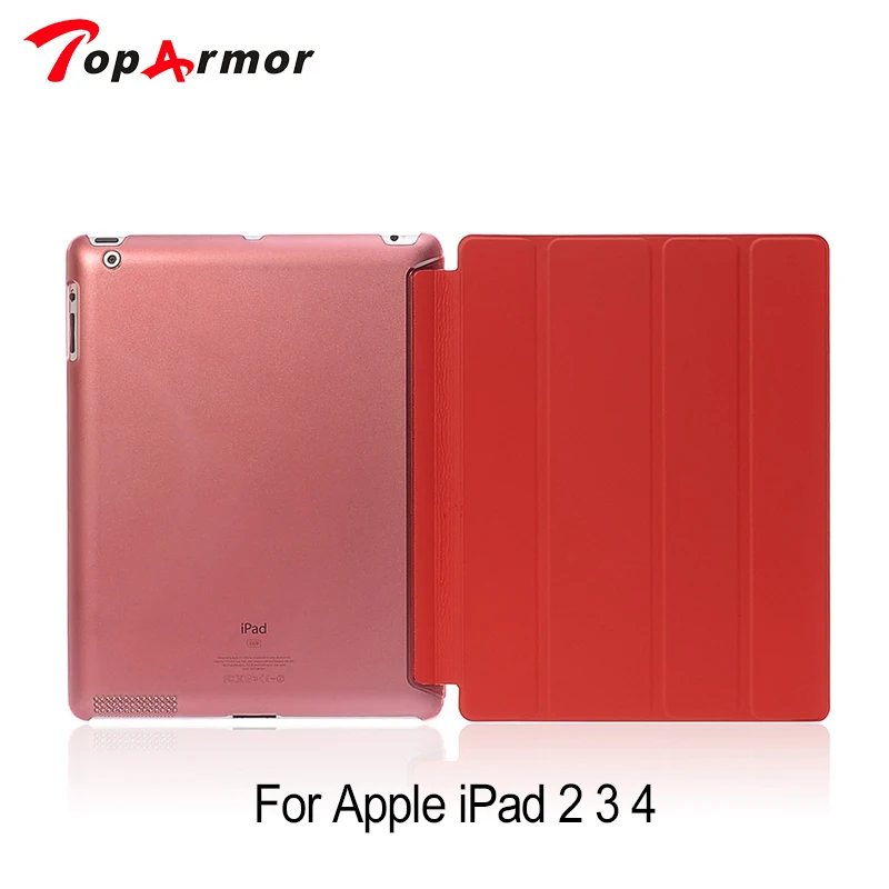 

TopArmor Retina Slim Clear Transparent Smart Back Cover Stand Leather Case For Apple iPad 2 3 4 9.7"inch