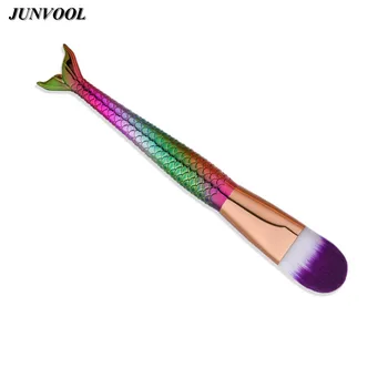 

Fish Scale Makeup Brush 1pcs Rainbow Mermaid Makeup Brushes Set Women Colored Cosmetic Powder Foundation pincel maquiagem Tools