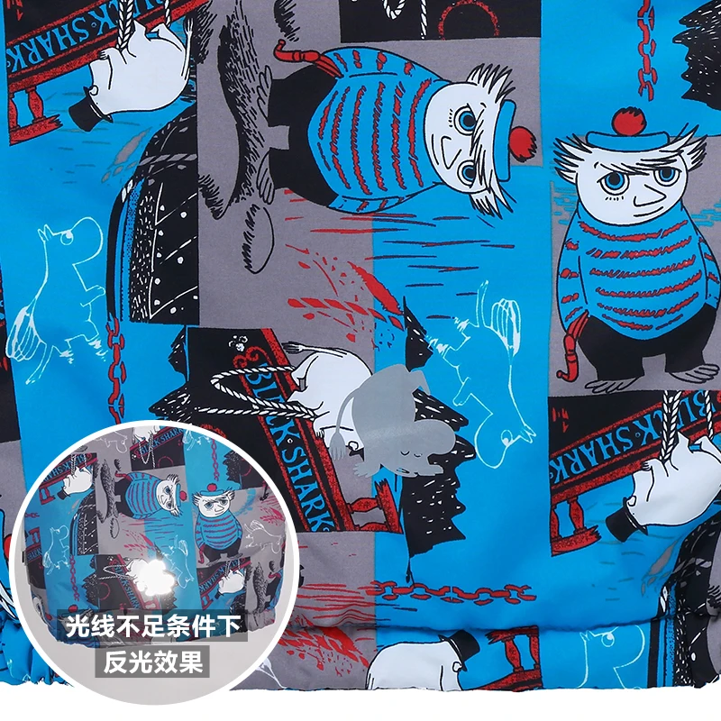 Куртка для мальчиков с капюшоном Moomin водонепроницаемая хлопковая куртка на