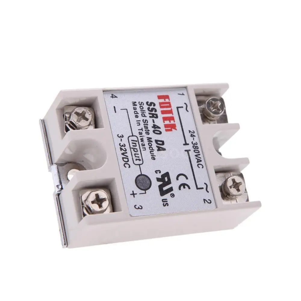 

1pc 40A SSR-40 DA Solid State Relay For PID Temperature Controller Industrial Supplies 24-380V