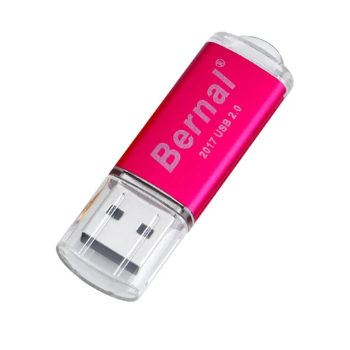 Bernal высокоскоростные USB 2.0 flash drive флэш- диск USB- кабель pendrive 8 гб памяти металла до 32 гб, 64 гб USB- флешки pendrives включать usb flash drive - Цвет: Розовый