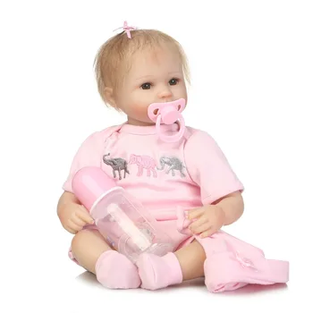 

40cm Soft Body Silicone Reborn Baby Doll Toy For Girls Vinyl Newborn Girl Babies Dolls Kids Child Gift Girl Brinquedos bonecas