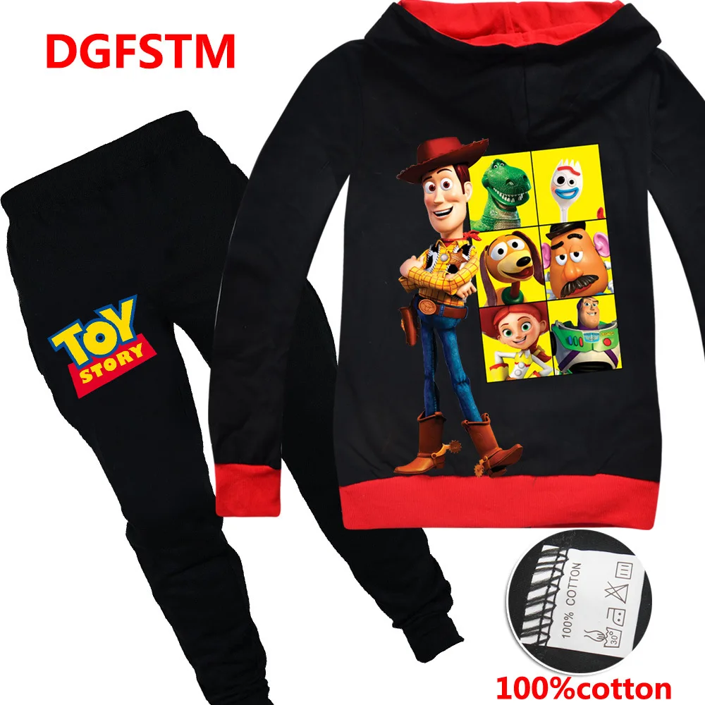 

Boys 3D Toy Story Woody Cosplay Costume Hoodies Buzz Lightyear Sweatshirt Fashion CowBoy Woody Zipper Jacket Sport Coat pants