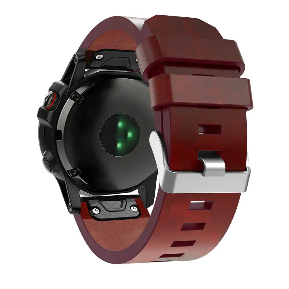 Ремешок для наручных часов Garmin Fenix 5X/5X Plus удобный кожаный быстросъемный