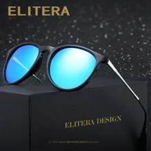 ELITERA Retro Round Polarized Sunglasses Women Brand Designer Luxury Sun Glasses For Men Metal Frame Female oculos Male UV400