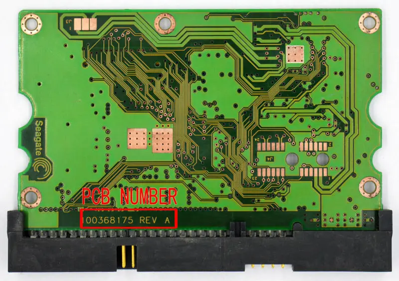 Seagate 1//2//3Tb//500Gb HDD 3.5/" SATA logic Rev.C compatible PCB 100687658 Rev.B