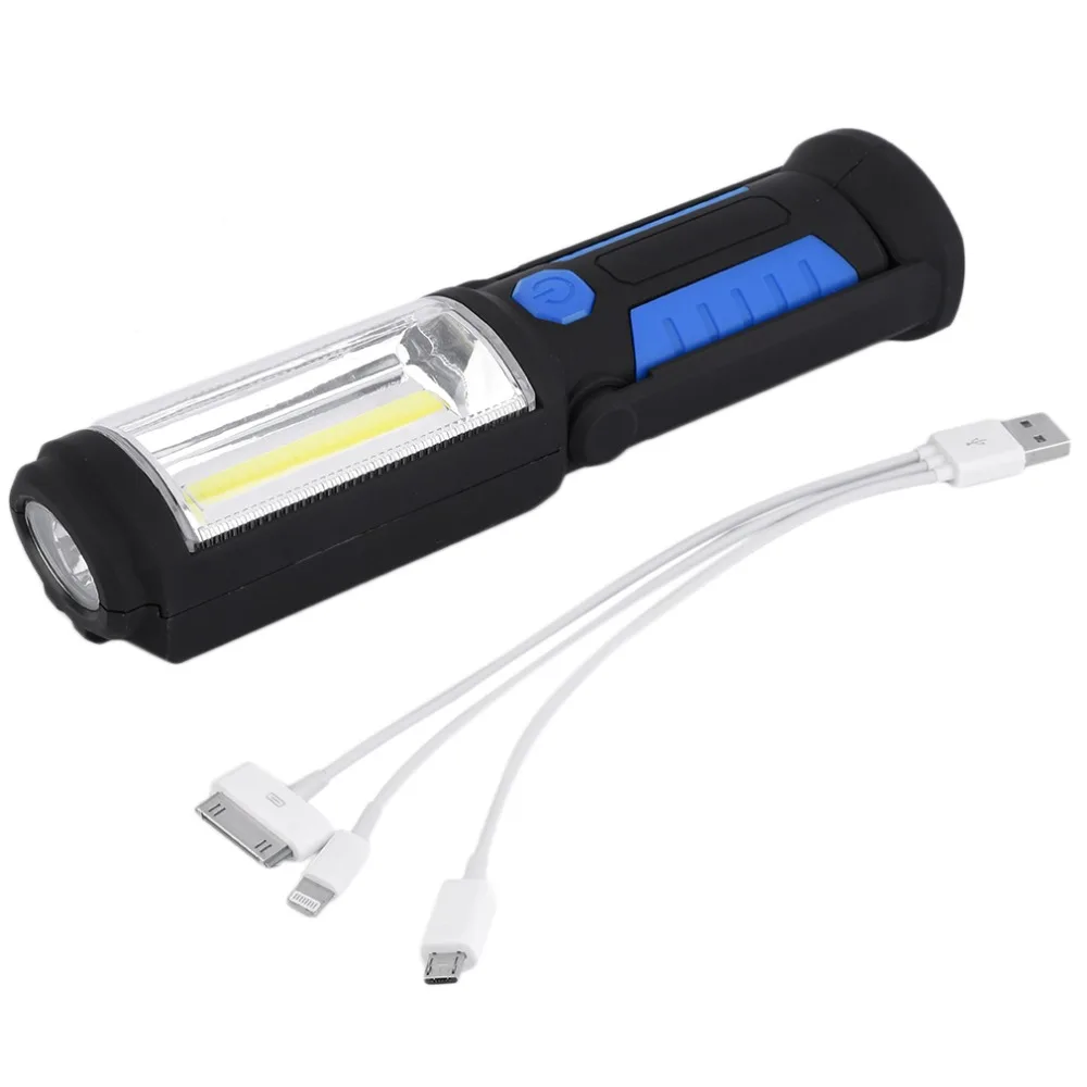 

1pcs 3V 5W 350Lumen LED 1 COB Outdoor Fishing Light Magnetic Work Hand Lamp Emergency Torch Red/Blue Hot Selling