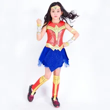 Justice League Wonder Woman Diana cosplay costume Wonder Woman Anime Girl Show Hero Clothes new dc wonder woman super hero girl high school model building block brick toy 41232 wonder woman compatible legoes gift kid set