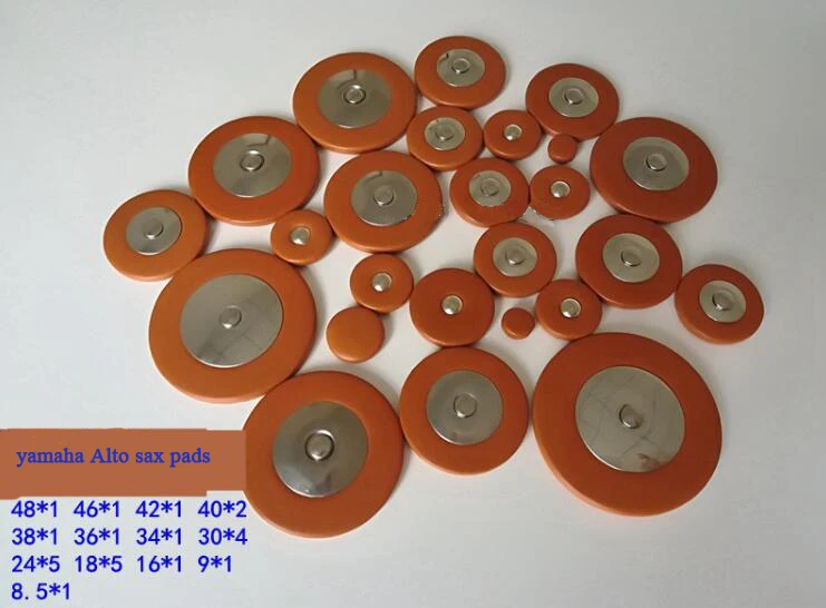 

25 pcs Alto saxophone pads Real Leather Replacement Alto sax accessories Musical Instruments