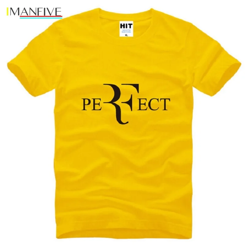 

New Star Roger Federer RF Print T Shirts Men Cotton Short Sleeve Perfect Printed Mens T-Shirt Fashion Male Fitness Onersized Top
