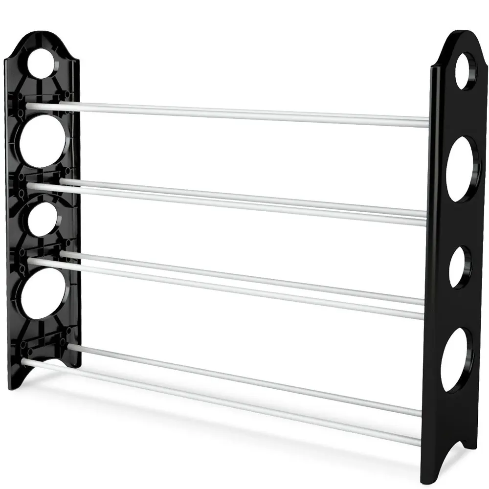 Practical Free Standing 4 Tier 20 Pairs Shoe Tower Rack Chrome Metal Shoe Rack Us Warehouse Drop Shipping Available Storage Holders Racks Aliexpress