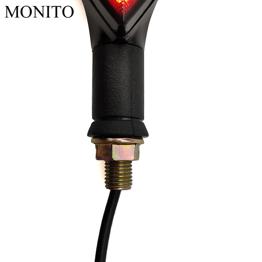 Motorcycle Turn Signal Lights LED Indicators Tail Flashers Amber/Red Lamp For yamaha xt 600 mt10 mt 09 tracer suzuki drz/ltz 400| |