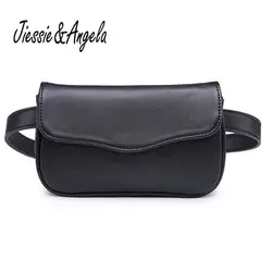 Jiessie & Angela Hot Sale Women Belt Bag High Quality Pu Leather Waist Packs Portable Women's Waist Bags