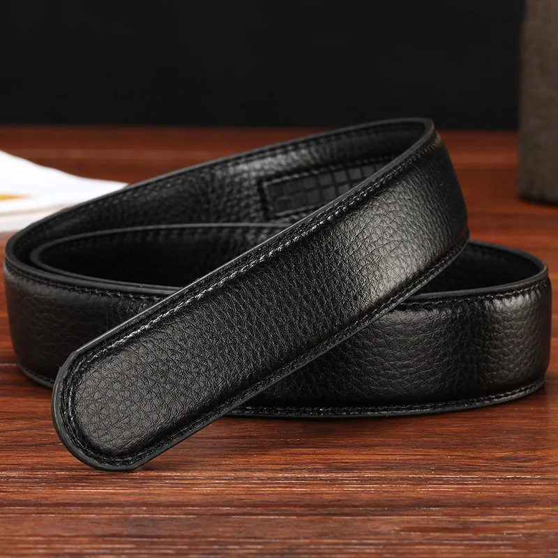 Microfiber Leather Automatic Men Belt Without Buckle High Quality Brand