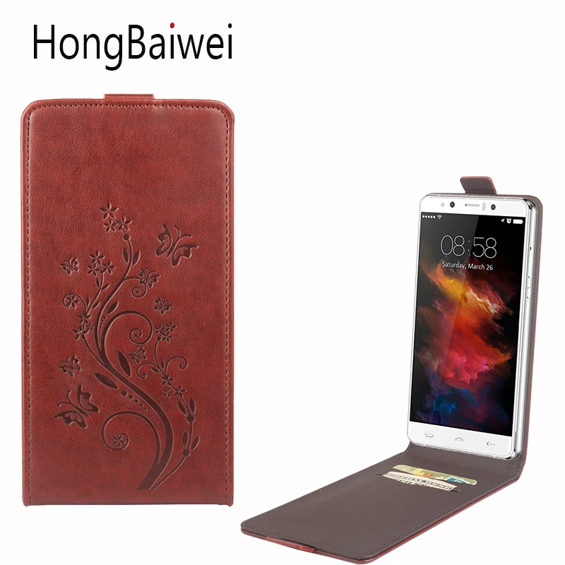 HongBaiwei For Homtom HT10 Case Leather Flower Pattern Vertical Flip Luxury Phone Cover for | Мобильные телефоны и