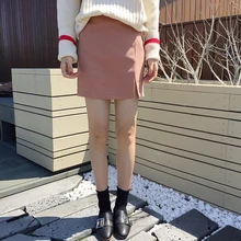 Женская одежда винтажная однотонная Империя мини-юбка шикарная Корейская ulzzang весна лето сексуальные раздельные юбки женские s хипстер harajuku