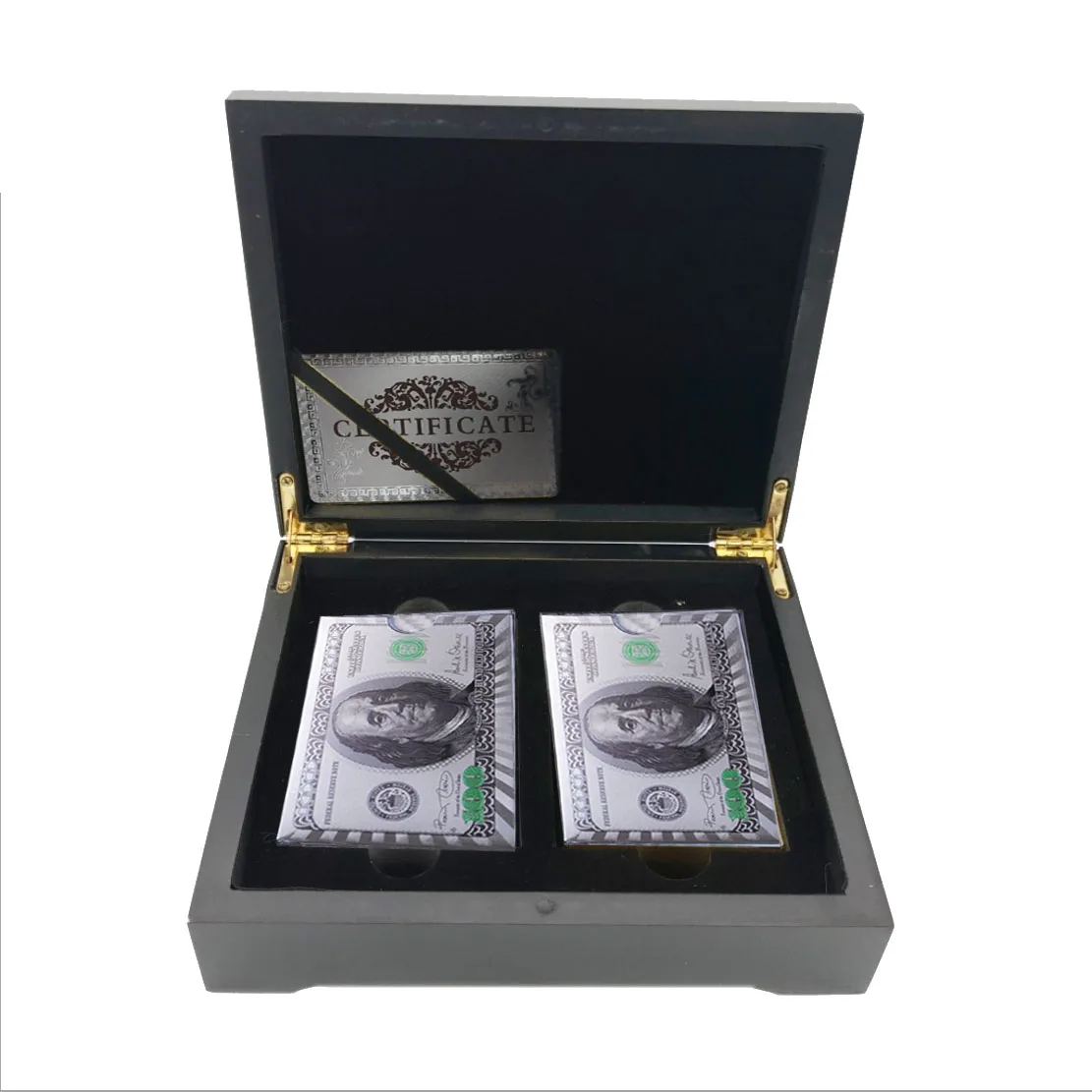 

Party Fun Playing Card 100 Dollar Silver Banknote US Double Playing Card In Box Personalized Gifts