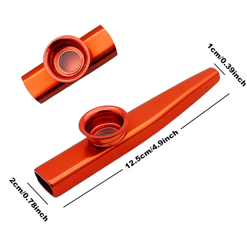 Zebra Metal Kazoo ligero portátil para principiantes flauta instrumento de música amantes del viento de madera instrumento de diseño Simple ligero