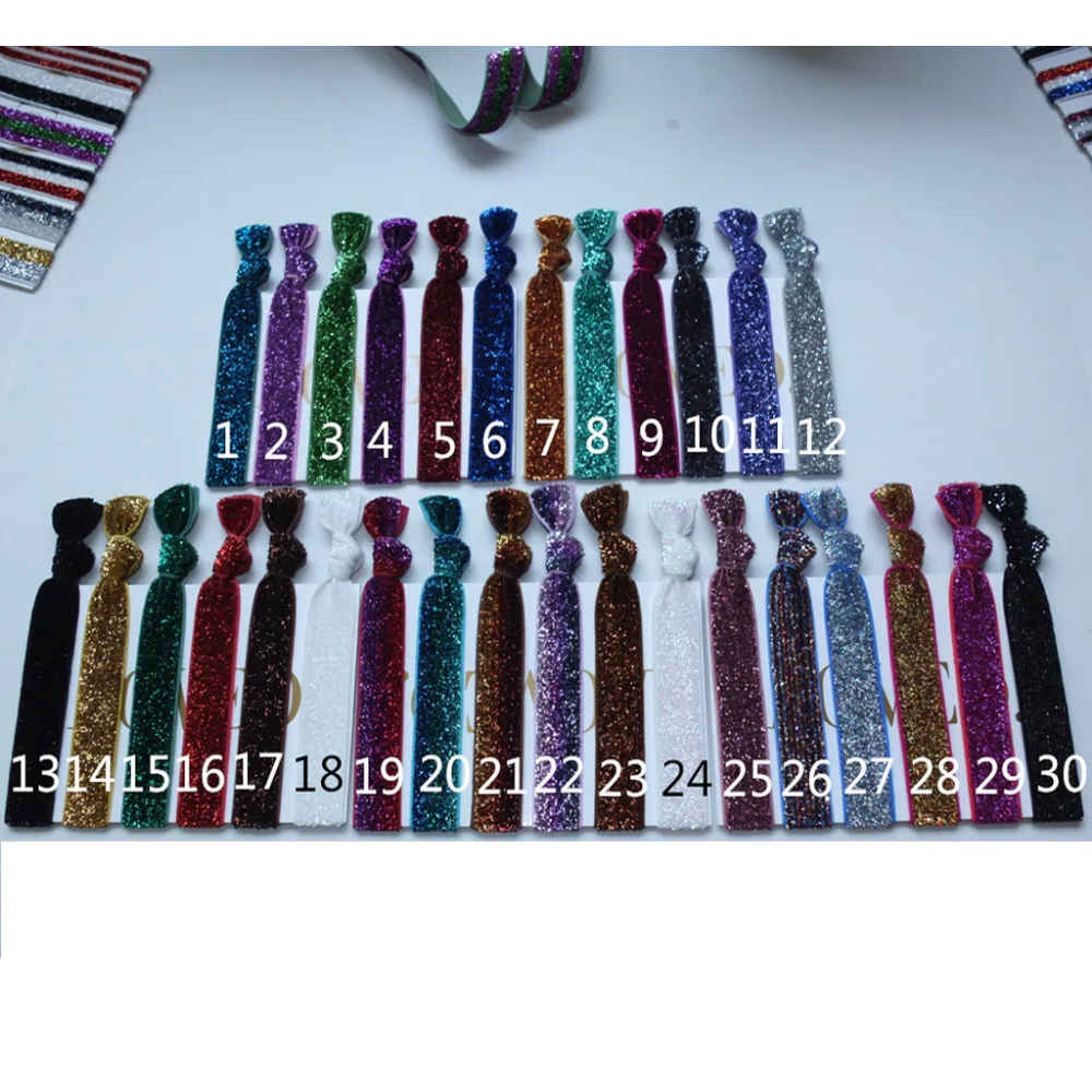 

10 pcs Glitter Elastic Hair Bands Hair ties Girls/Women Ponytail holder tie HairBands Wrist strap Yoga Ties Headwear Hairdress