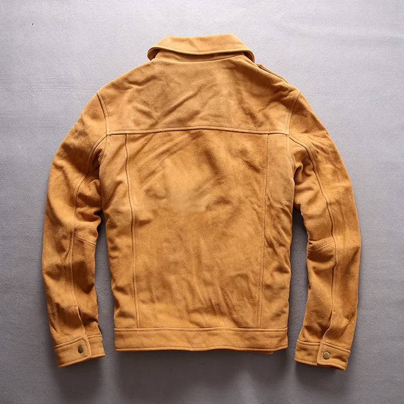 Blog Read Description! Asian size men's cow leather mens cowhide coat vintage rider jacket