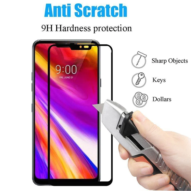 

Dreamysow 2.5D Tempered Glass For LG V30 G7 G6 STYLO L-03K K8 2018 K20 Screen Protector Protective Film Cover Edge