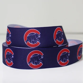 

50yards 7/8" 1" 1.5" 2" 3" 22mm 25mm 38mm 50mm 75mm baseball team printed grosgrain ribbon for party gift decoration headband