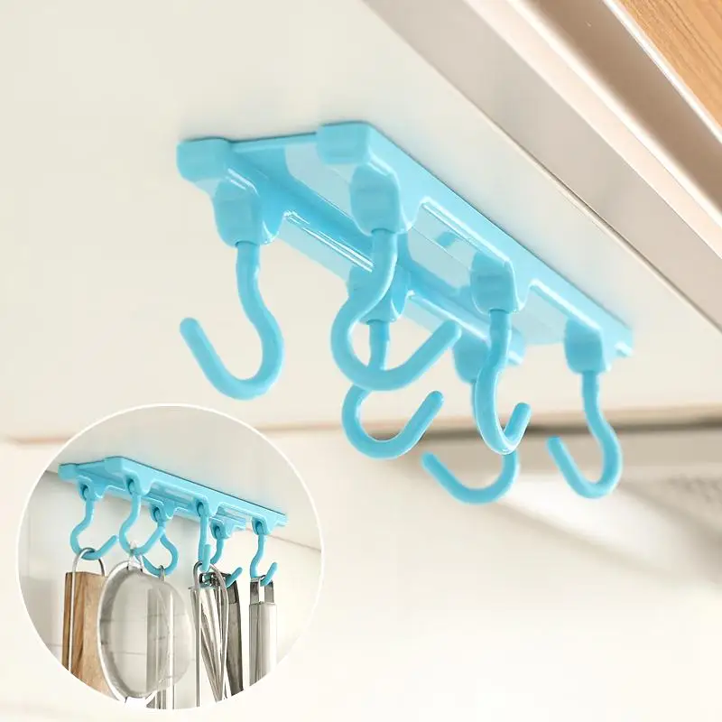 Creative Ceiling Kitchen Mounted Utensils Holder Storage Hook