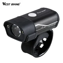 WEST BIKING Bike Front Light USB Rechargeable Bicycle Headlight Waterproof 5 Modes Cycling Safety Flash light Bicycle Lamps west biking waterproof bike helmet light usb rechargeable bicycle handlebar lights safety road bike mountain cycling front light