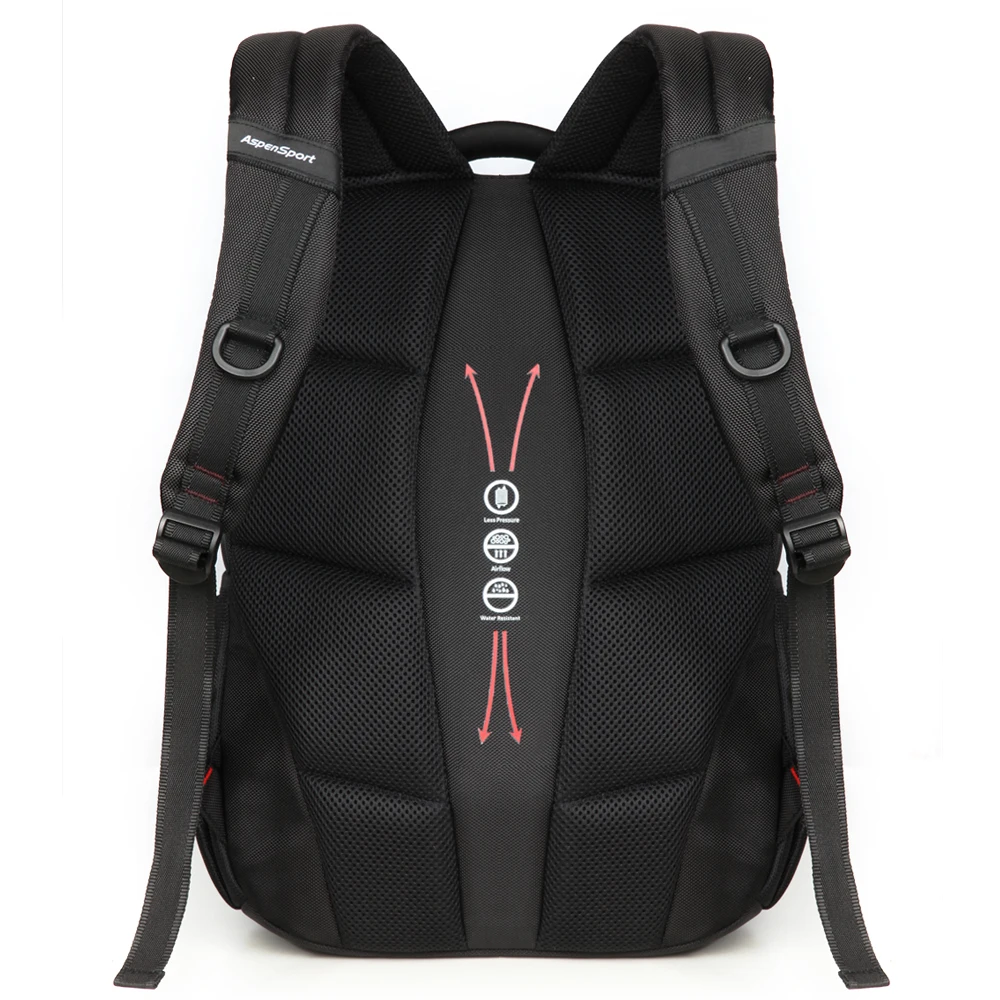  AspenSport Men Travel Bags Laptop Backpacks Fit under 16 Inch Computer Business Water Resistant Col - 32717837933