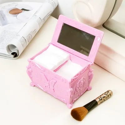 

Free shipping BF050 Fashion double layer with mirror make up box cosmetic storage box 12.2*7.8*8.3cm