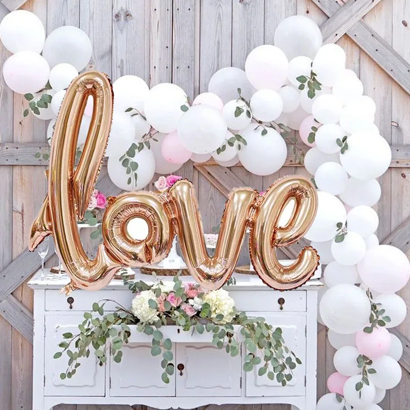 

Rose Gold Valentine Wedding Balloons Mariage for Valentine Ballon Day Gift Air Balls for Birthday Deco Air Balloons