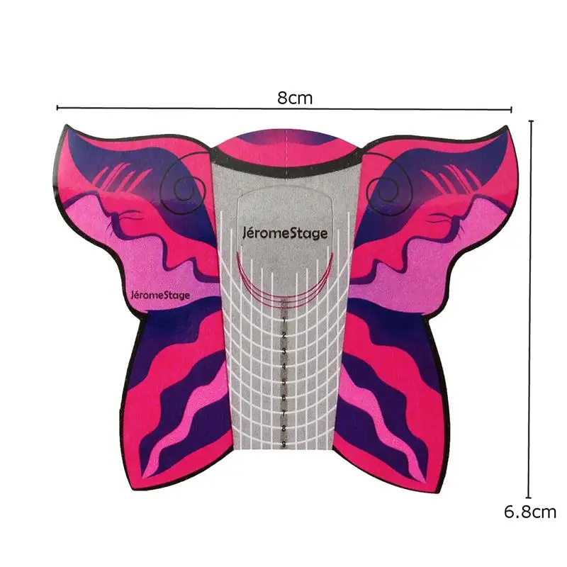 100 шт/рулон формы для ногтей в виде бабочки инструменты для маникюра для ногтей Наклейка строитель для наращивания акрилового УФ-геля