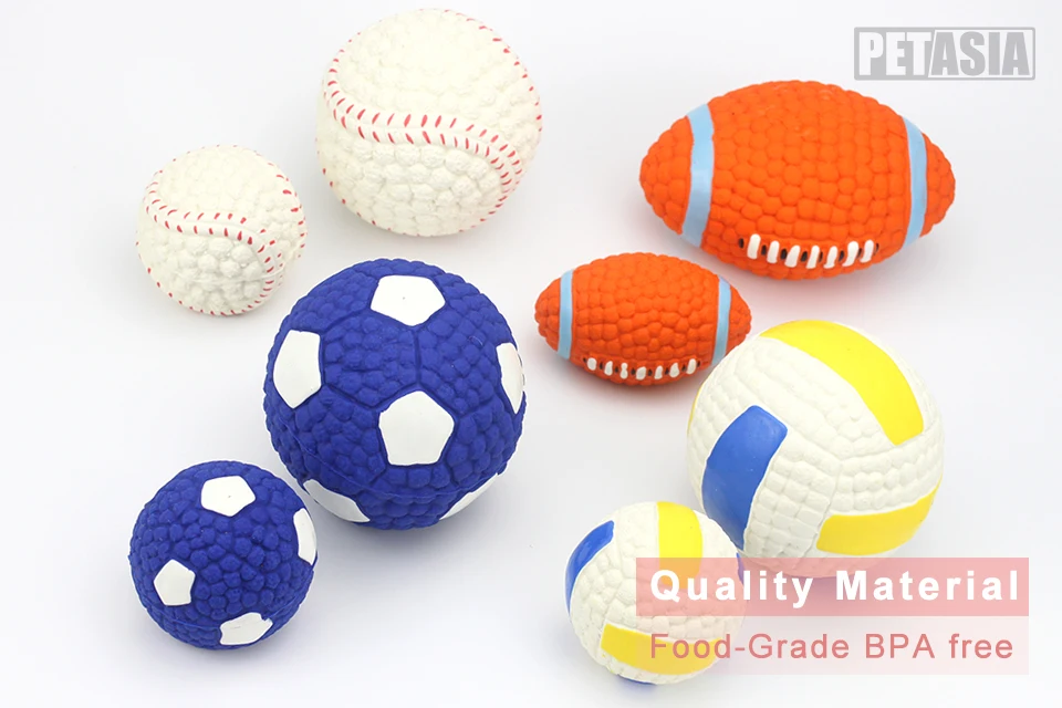 Мягкие латексные домашние интерактивные игрушки для собак устойчивые к укусам с пищалкой щенок жевательные скрипучие Мячи для детей маленькие большие собаки Adidog