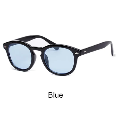 Два Oclock ретро солнцезащитные очки для женщин и мужчин прозрачные красные линзы облачные очки женские UV400 очки винтажные заклепки Oculos De Sol 81932 - Цвет линз: Синий