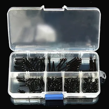 

180pcs M2 Alloy Steel Hex Socket Head Cap Screw Black Assortment Set M2*4 TO M2*16 Length