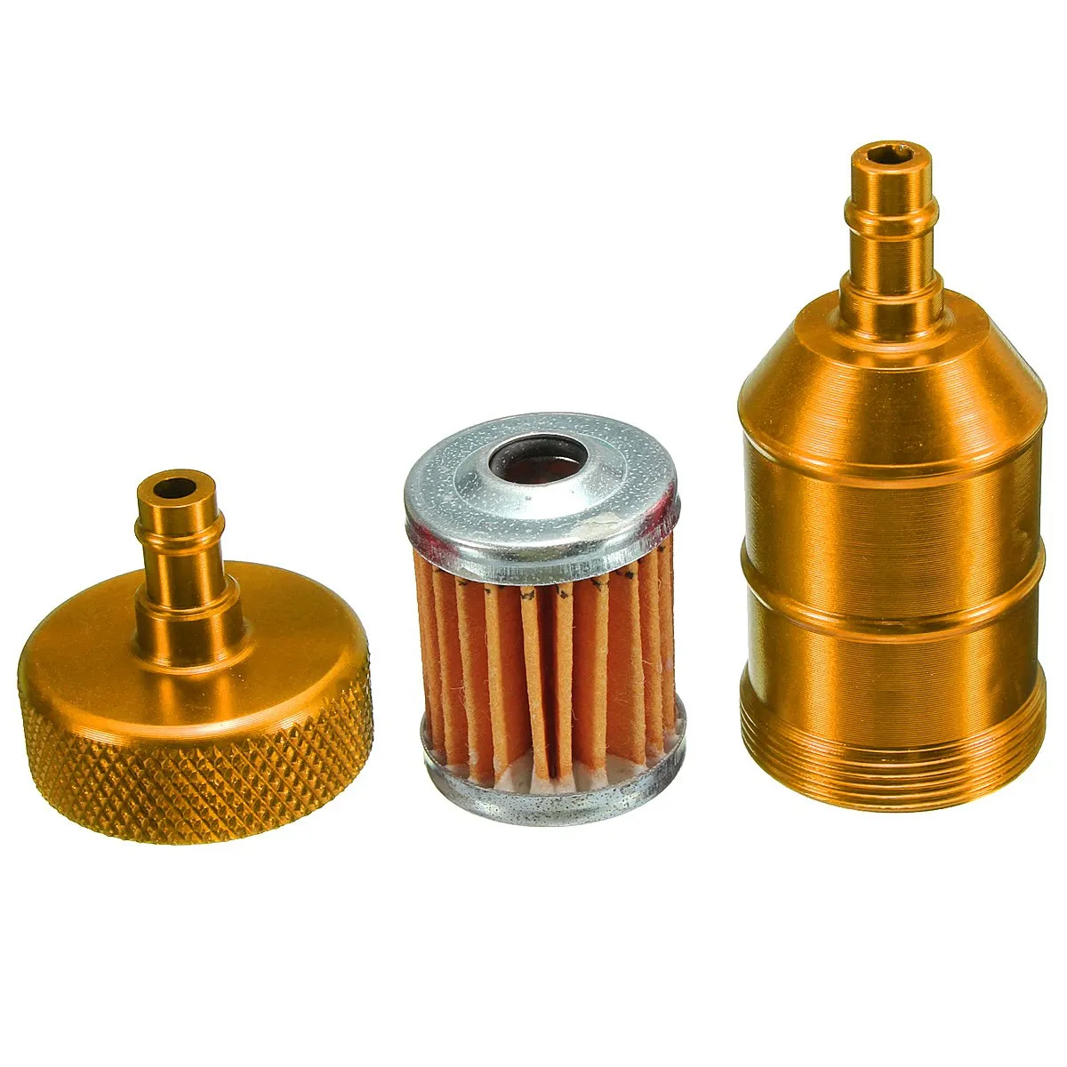 1/4" 6mm Aluminum Inline Fuel Gas Filter Oil Filter For Motorcycle Pit