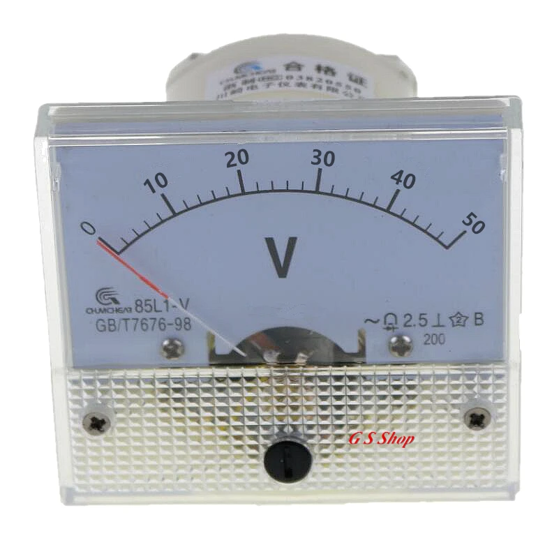 

85L1-V Analogue AC Voltage Needle Panel Meter Voltmeter 85L1- 50V