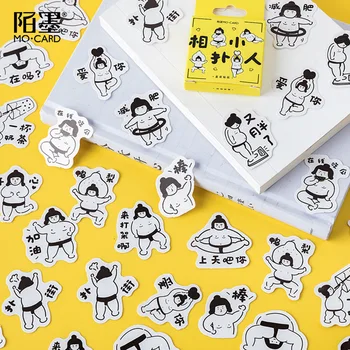 

Kawaii Sumo wrestler Bullet Journal Decorative Stickers Scrapbooking Stick Label Diary Stationery Album cute box Stickers