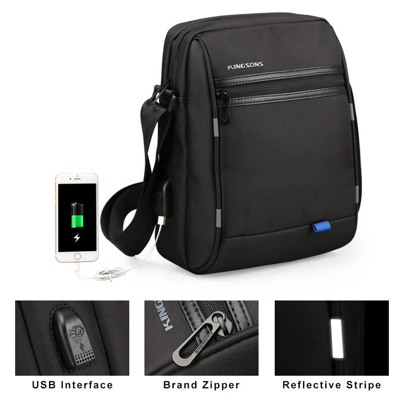 Kingsons الرجال حقيبة ساع للماء الرجال المدرسة الأعمال حمل مقبض حقيبة 9.7 بوصة الأزياء الكتف Crossbody أكياس Kingsons الرجال حقيبة ساع للماء الرجال المدرسة الأعمال حمل مقبض حقيبة 9.7 بوصة الأزياء الكتف Crossbody أكياس