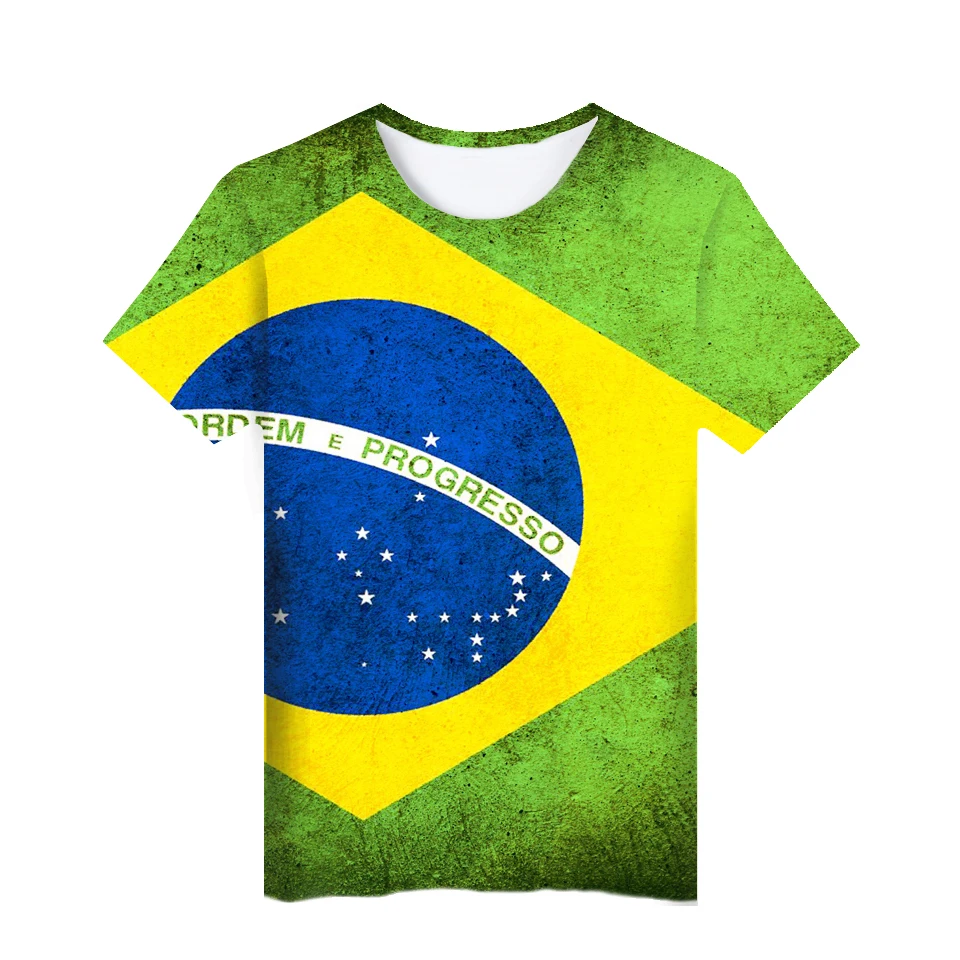

Aikooki Brazil National Flag 3D t shirt Men/women Fashion Harajuku High Quality Brazilian Flag 3D Print Casual Men's t shirt
