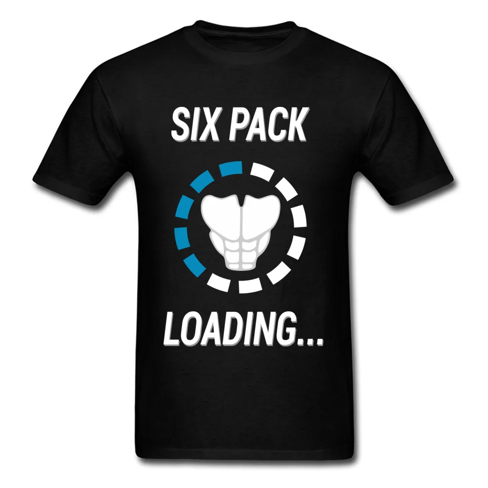 Six Pack Loading Hip hop VALENTINE DAY 100% Cotton Round Collar Men Tops Shirts Normal Tee-Shirts Hip Hop Short Sleeve Tshirts Six Pack Loading black