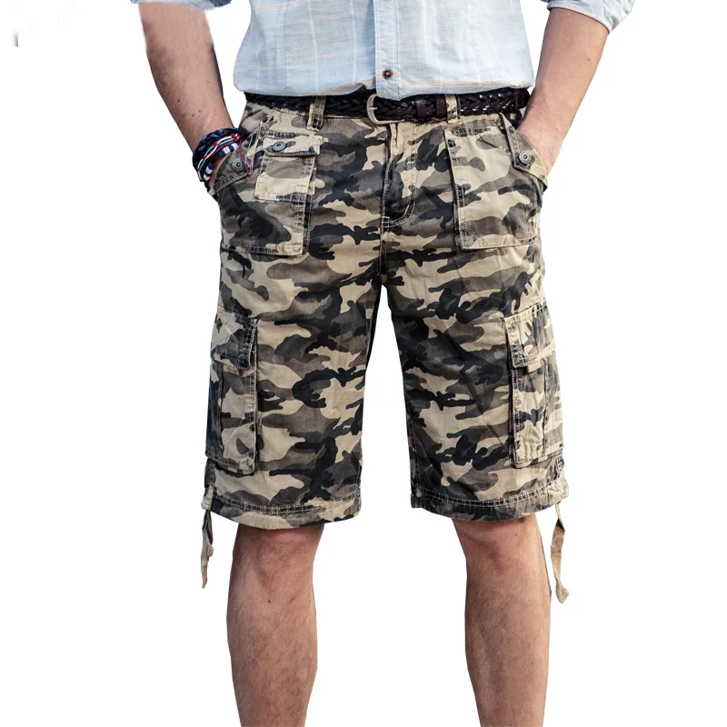 drop shipping new arrivals camouflage men cargo shorts Cotton Loose
