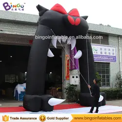Индивидуальные Хэллоуин 5X6 метров надувные Черные кошачьи головы арки Декоративные дуги Хэллоуин реплики для игрушки для показа