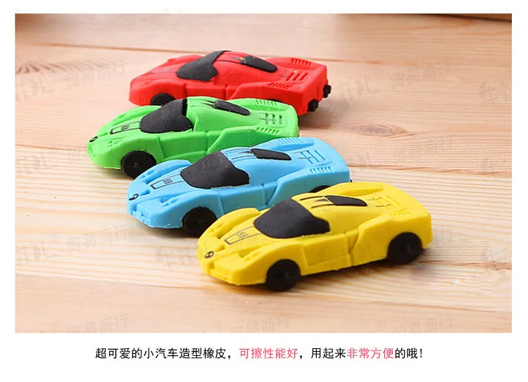 20 шт корейский новый канцелярские товары в стиле мультфильмов Автомобиль Ластик-игрушка резиновые глины оптовая продажа