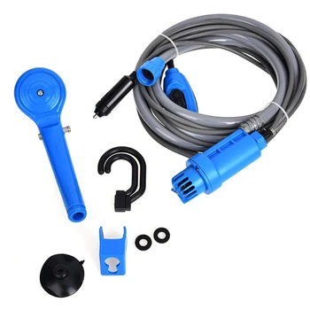 

Portable 12V Electric Car Washer Plug Outdoor Camping Travel Shower Sprinkler Car Shower Pump Pipe Kit Car Accessories