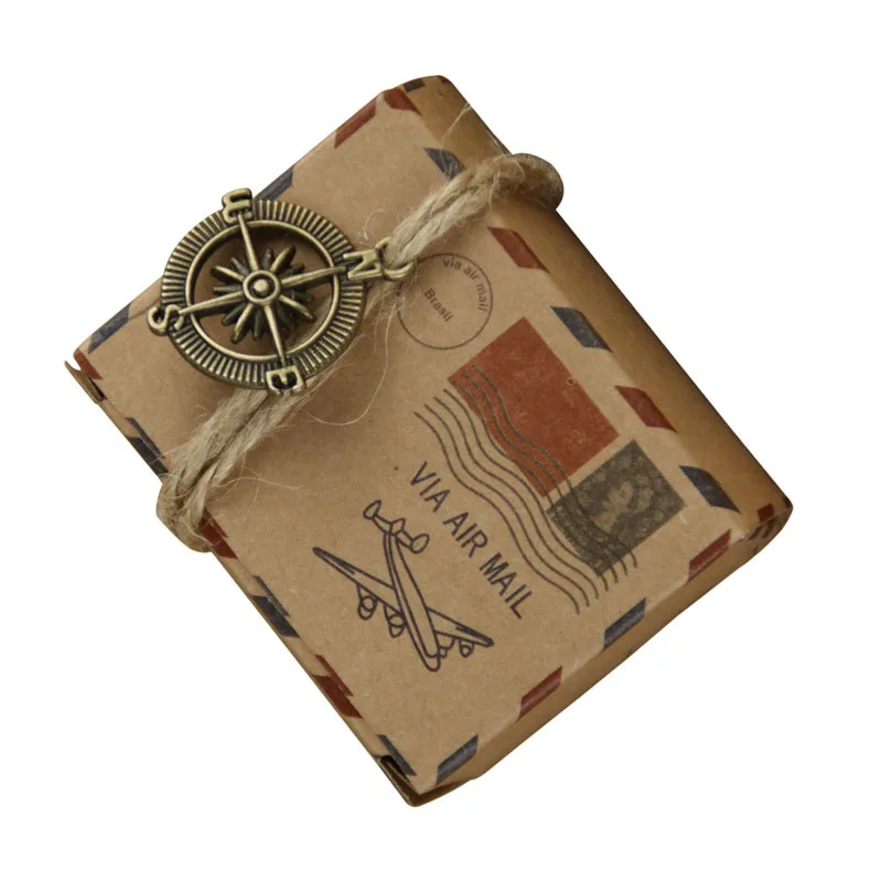 100pcs Vintage kraft Mail candy box creative kraft wedding